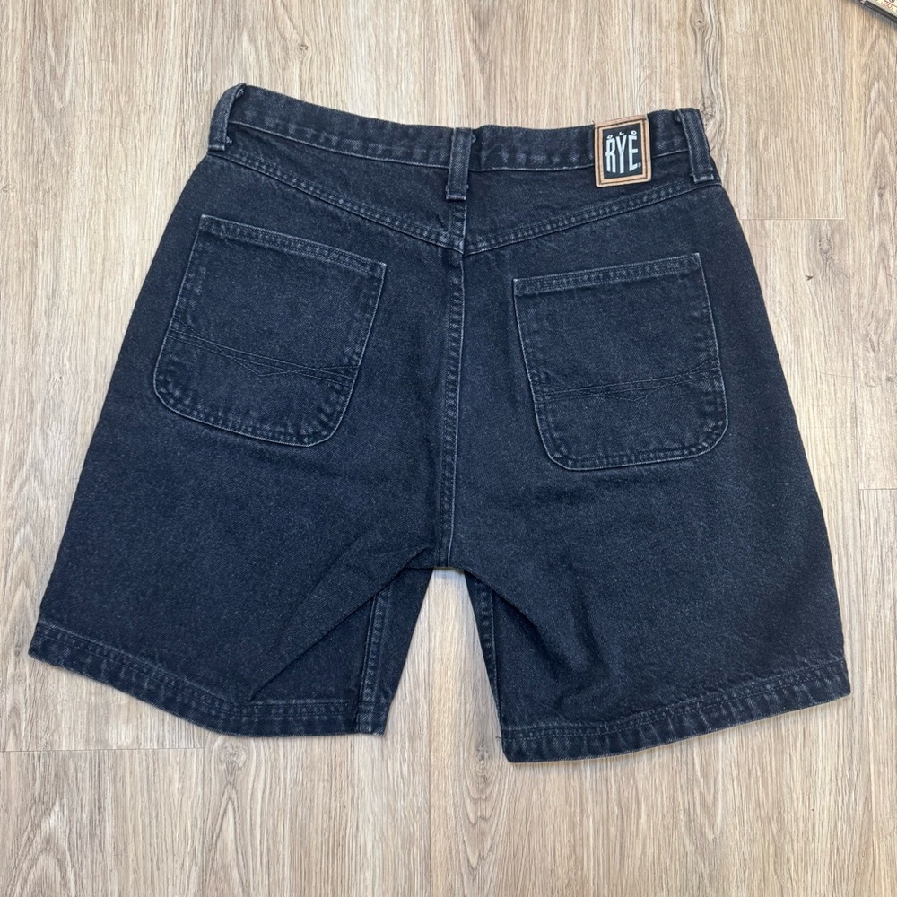 Old RYE Black Denim Shorts — 100% Cotton Rigid Denim — Women’s Size 33